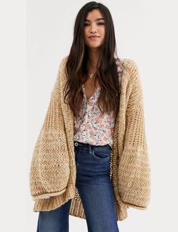 free people cream cardigan