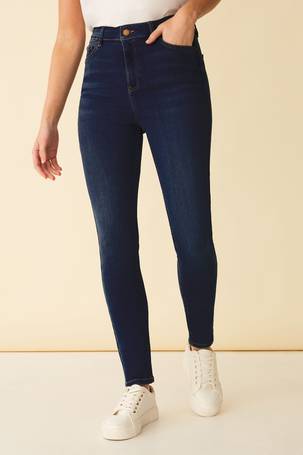 Tesco F&F Clothing Denim Straight High Rise Ankle Grazer Jeans