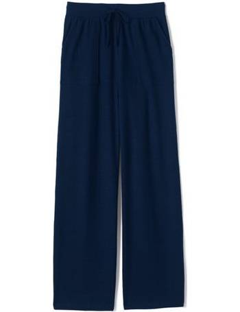 Lands End Blue Petite Wide Leg Linen Blend Trousers  10  Womens   Trousers  light blue  Compare  Highcross Shopping Centre Leicester