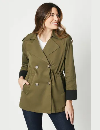 Blair Boucle Single Breasted Belt Coat Green