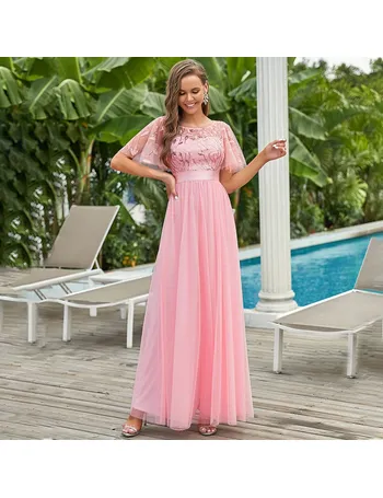 shein pink maxi dress