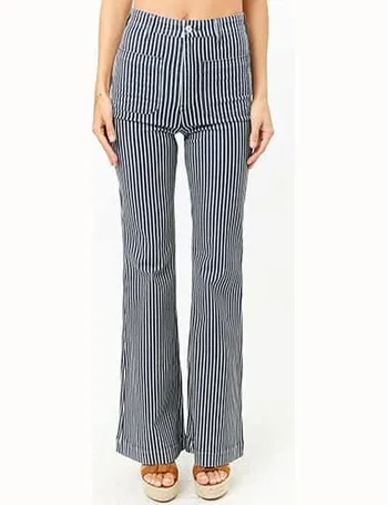 Striped flare clearance pants forever 21