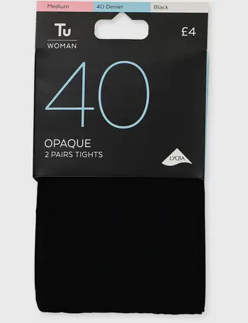 Charnos 40 Denier Opaque Tights 2 Pair Pack-Navy -Small/Medium : :  Clothing, Shoes & Accessories