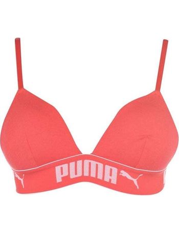 puma triangle padded bralette