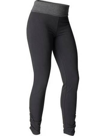 Women's Yoga Cotton Bottoms - Black/Grey - Decathlon