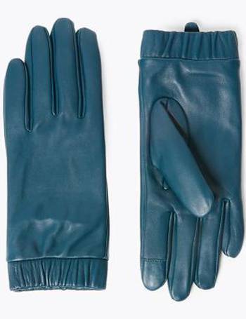 marks and spencer womens black leather gloves