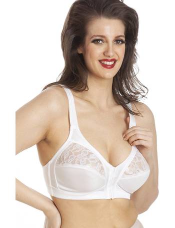 Camille Womens White Soft Cup Front Fastening Bra