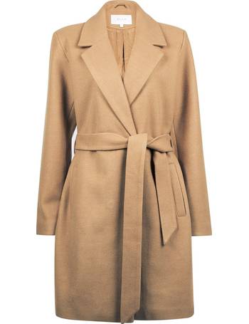 dorothy perkins camel wrap coat