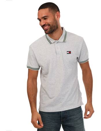 Tommy Hilfiger Tipped Slim Fit Polo T Shirt Grey