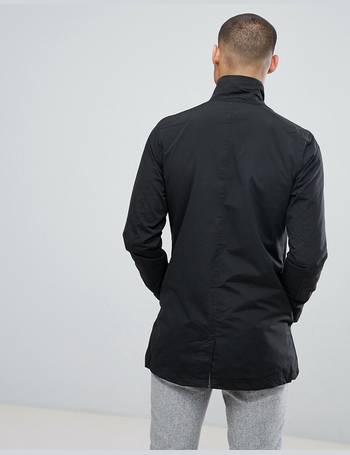 french connection lined funnel mac jacket