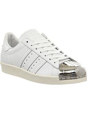 adidas superstar white silver metallic