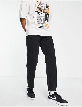 Pull&Bear skater fit jeans in black