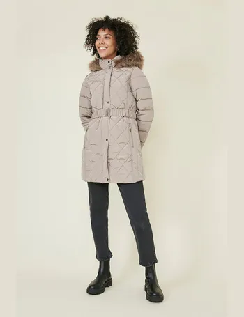 oasis long luxe padded coat