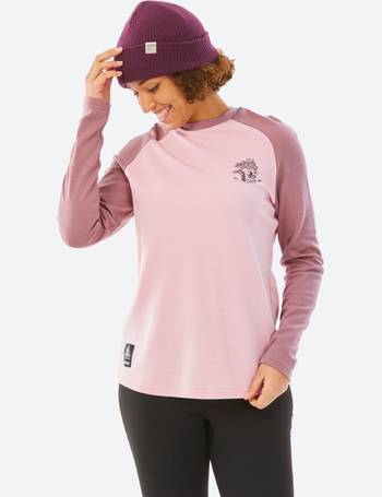 Women's Merino Wool Base Layer Top - BL 900 Pink - Purple - Wedze -  Decathlon