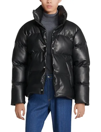 sandro black puffer jacket