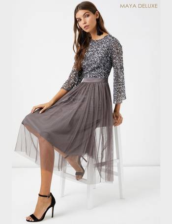 maya bell sleeve midi dress