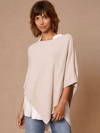mint velvet poncho jumper dark grey