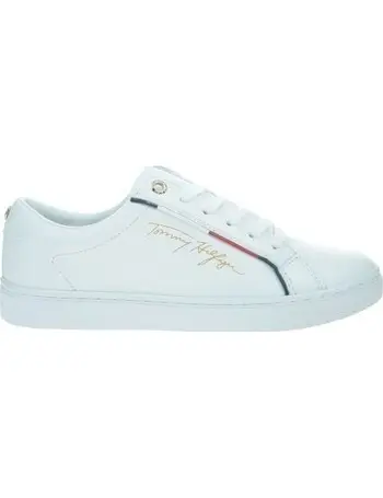 womens tommy hilfiger white trainers