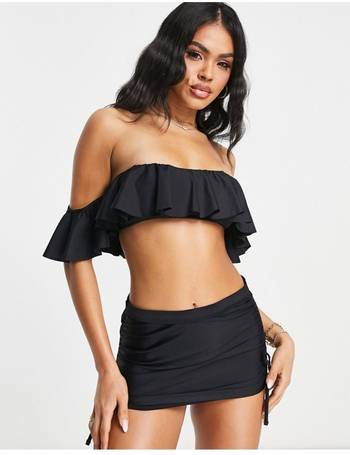 ASOS DESIGN Fuller Bust mix and match sleek triangle bikini top in black
