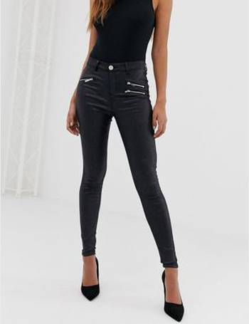 Buy Lipsy Coated Black High Waist Skinny Jeans from Next USA