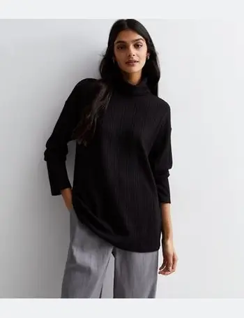 Shop New Look Women's Black Roll Neck Jumpers up to 70% Off
