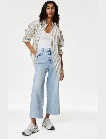 Lyocell™ Blend High Waisted Straight Leg Jeans