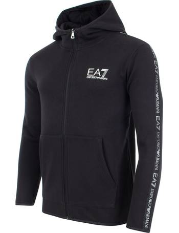 ea7 black zip hoodie