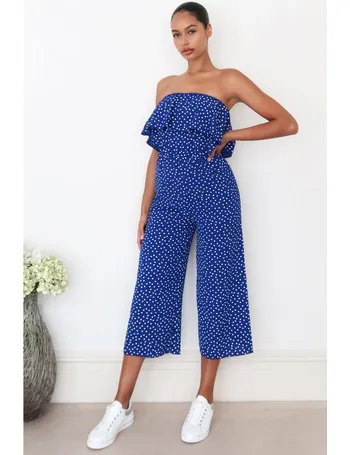 quiz blue polka dot jumpsuit