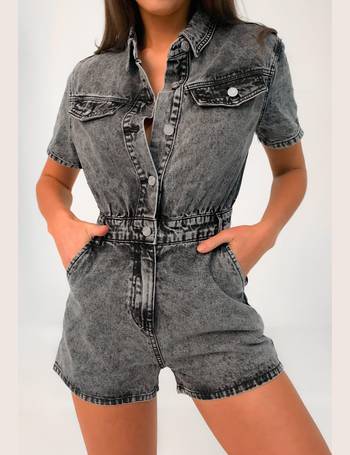 black denim playsuit