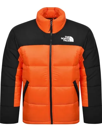 north face puffer jacket mens orange