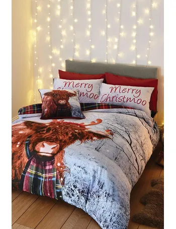 catherine lansfield christmas cosy snowman duvet cover