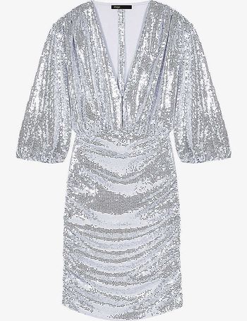 MAJE Reville sequin-embellished lace mini dress