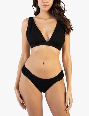 Wolf & Whistle Fuller Bust Exclusive triangle bikini top in black velvet