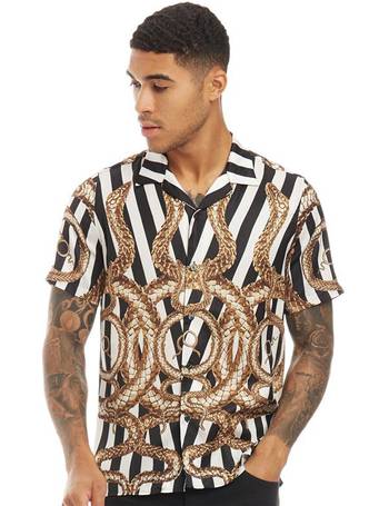 Hermano Gold Tiger Satin Shirt