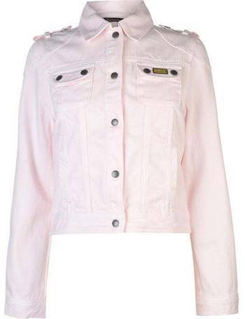 Mint velvet pink outlet denim jacket