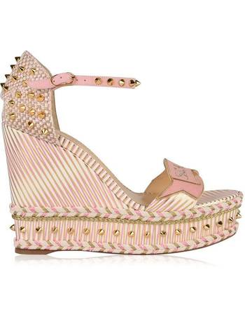 Louboutin sales wedges pink