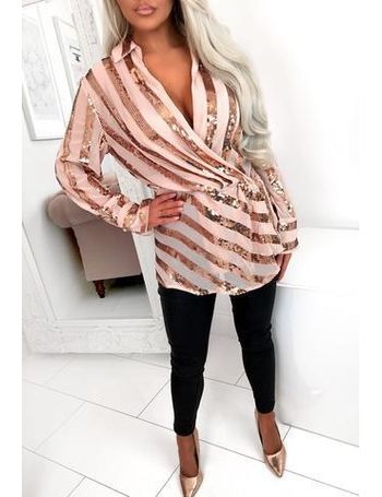 platinum love rose gold sequin long sleeve mini dress