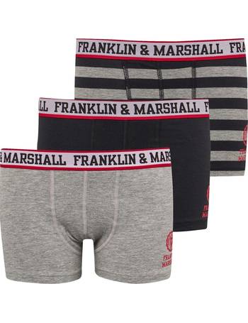Junior Boys Franklin And Marshall 2 Pack Trunk Boxer Shorts In Pink Green One 