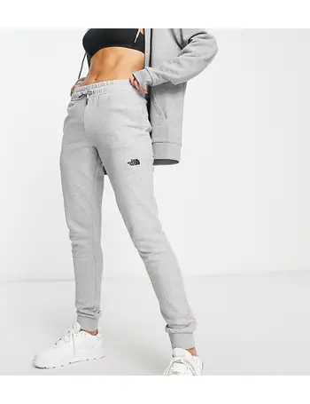 The North Face Wide Leg Fleece Joggers In Light Grey Exclusive At
