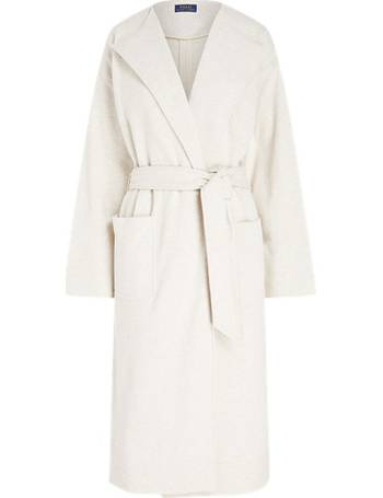 ralph lauren white wrap coat