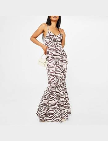 Missguided off the shoulder fishtail maxi dress hotsell in white