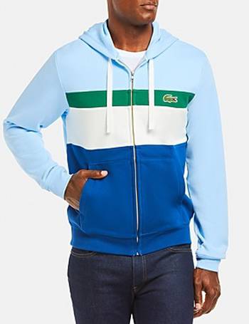 lacoste block full zip hoodie