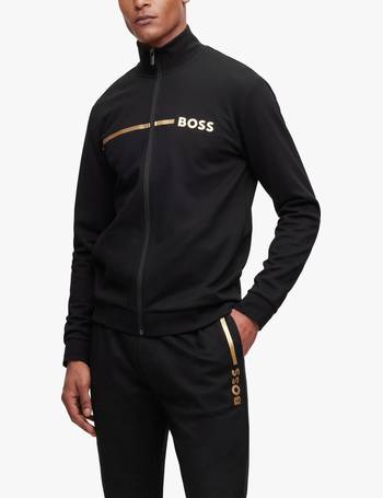 HUGO BOSS Kids' Monogram Logo Leggings, Black at John Lewis & Partners