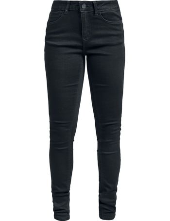 Noisy May Sallie high waisted flared jeans in black