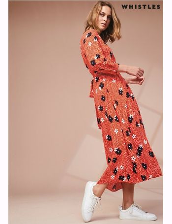 Whistles confetti sales floral shirt dress