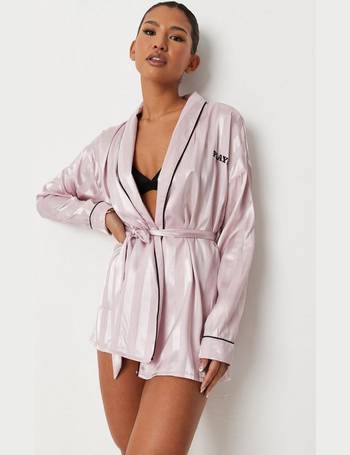 Missguided robe satin sale