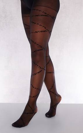 PRETTYLITTLETHING Initial Patterned Tights