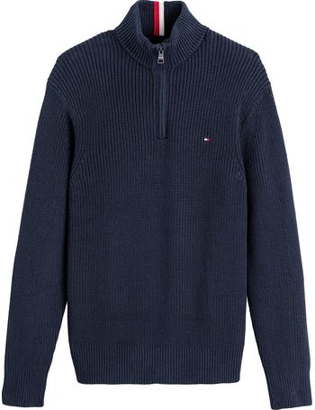 tommy hilfiger lambswool half zip jumper