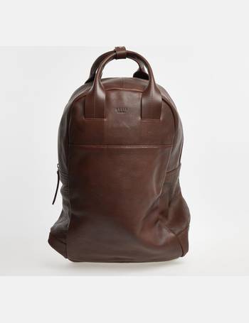 Brown Leather Howard Backpack from TK Maxx