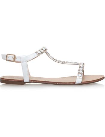 carvela white flat sandals